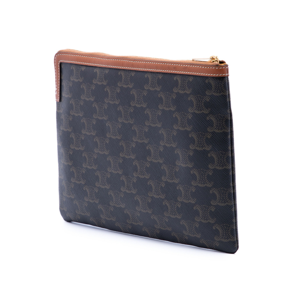 Pre-Loved Celine Small Triomphe Coated Canvas Clutch - Picture 2 of 6